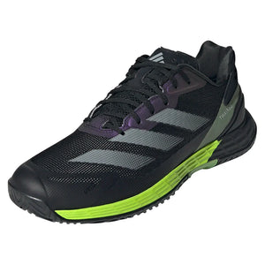 Men`s Defiant Speed 2 Tennis Shoes Lucid Lemon and Core Black Footwear Adidas
