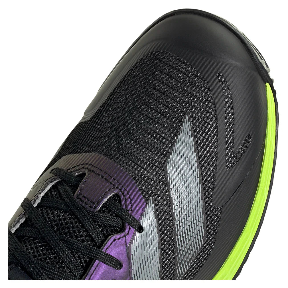 Men`s Defiant Speed 2 Tennis Shoes Lucid Lemon and Core Black Footwear Adidas