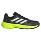 Men`s CourtJam Control 3 Tennis Shoes Carbon and Lucid Lemon Footwear Adidas