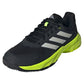 Men`s CourtJam Control 3 Tennis Shoes Carbon and Lucid Lemon Footwear Adidas