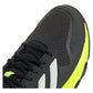 Men`s CourtJam Control 3 Tennis Shoes Carbon and Lucid Lemon Footwear Adidas