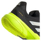 Men`s CourtJam Control 3 Tennis Shoes Carbon and Lucid Lemon Footwear Adidas