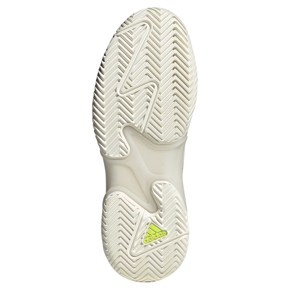 Men`s Barricade 13 Tennis Shoes White and Gold Metallic Footwear Adidas