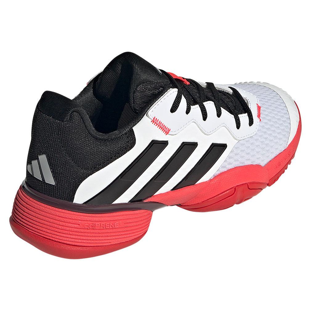 Junior`s Barricade Tennis Shoes White and Core Black Footwear Adidas