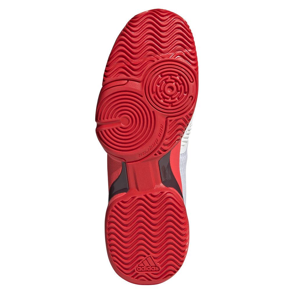 Junior`s Barricade Tennis Shoes White and Core Black Footwear Adidas