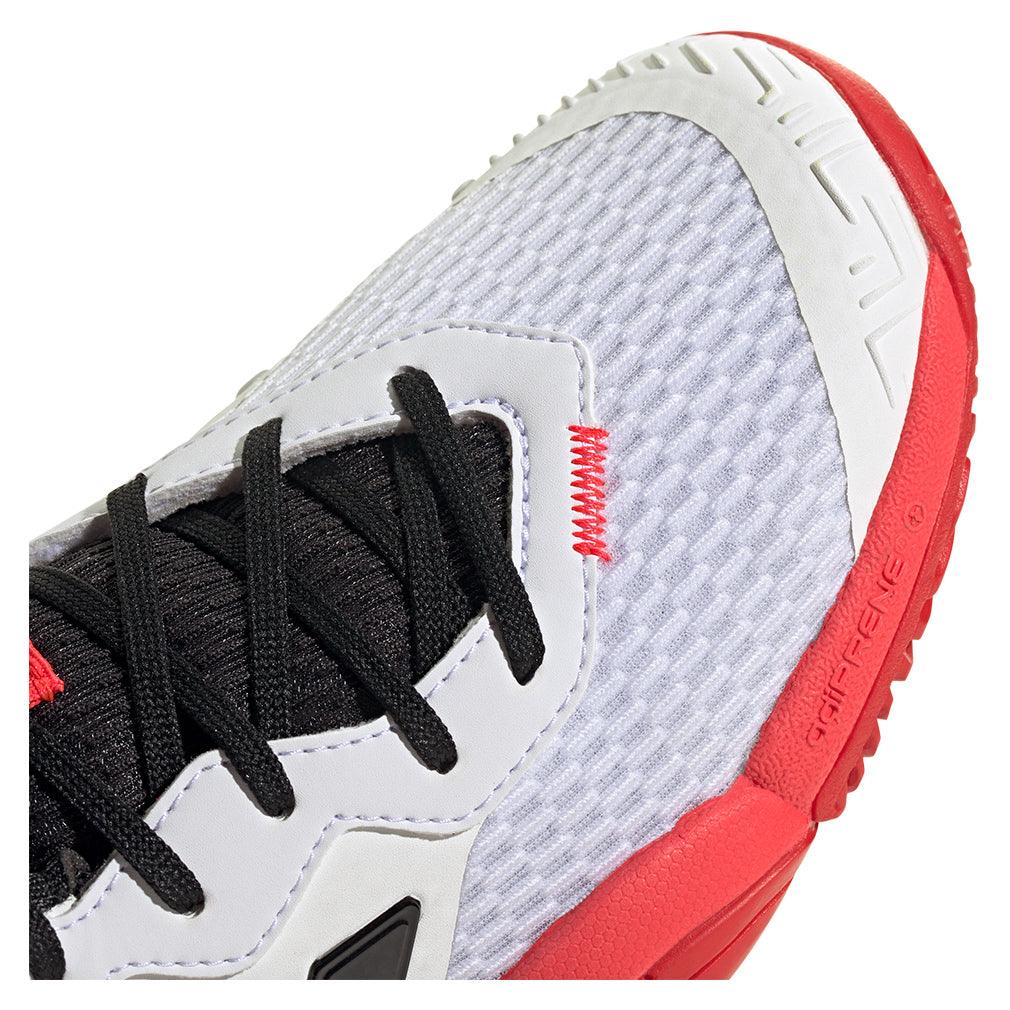 Junior`s Barricade Tennis Shoes White and Core Black Footwear Adidas