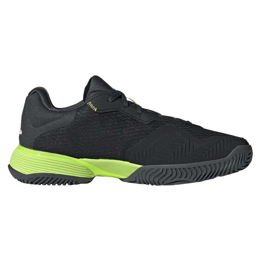 Junior`s Barricade Tennis Shoes Core Black and Lucid Lemon Footwear Adidas