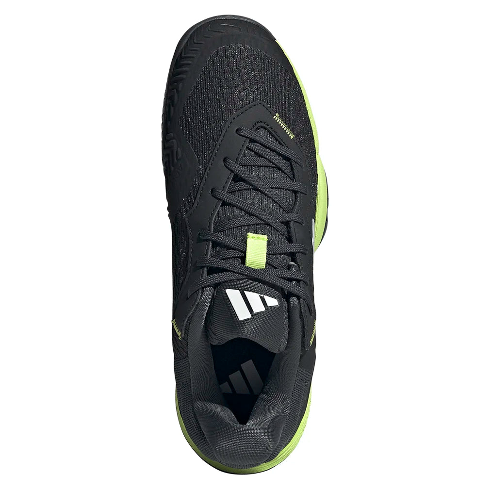 Junior`s Barricade Tennis Shoes Core Black and Lucid Lemon Footwear Adidas