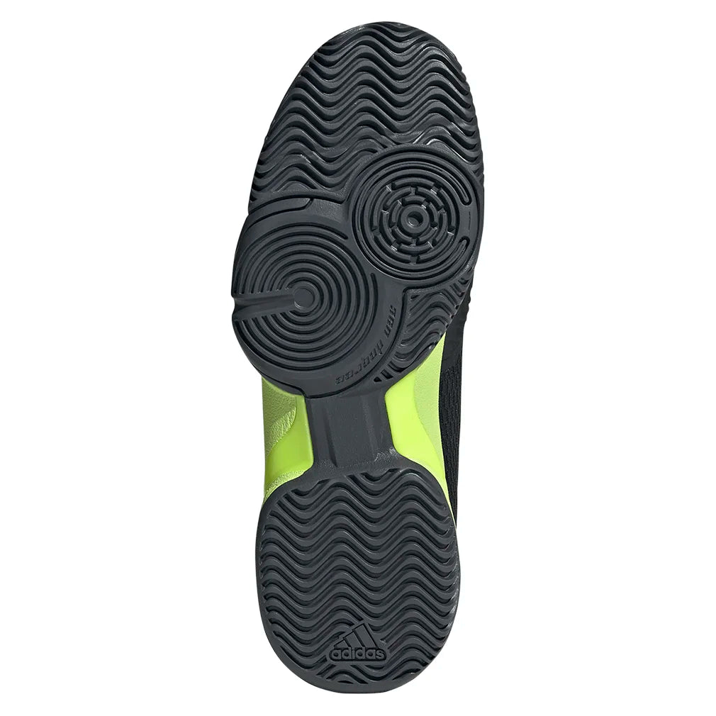 Junior`s Barricade Tennis Shoes Core Black and Lucid Lemon Footwear Adidas