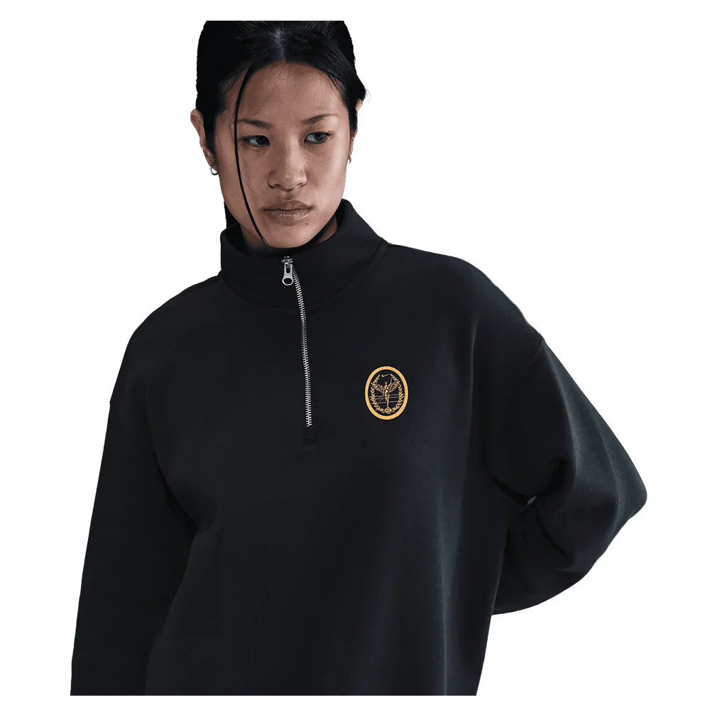 Women`s Phoenix Fleece Oversized Long Sleeve Quarter Zip Tennis Top Apparel Nike