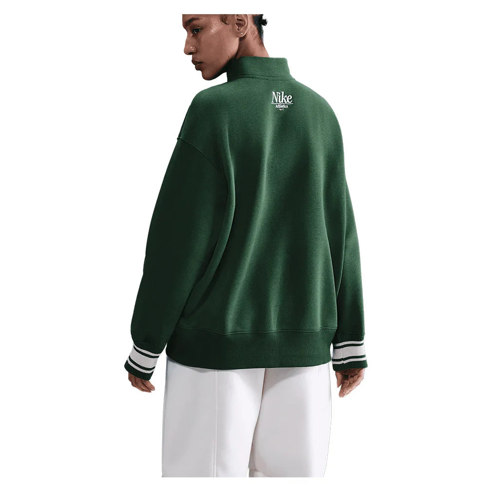 Women`s Phoenix Fleece Oversized Long Sleeve Quarter Zip Tennis Top Apparel Nike