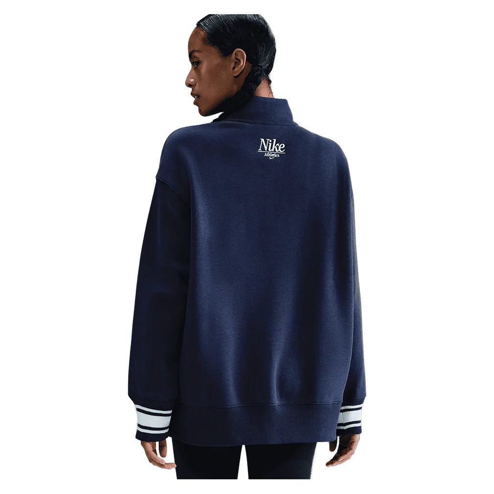 Women`s Phoenix Fleece Oversized Long Sleeve Quarter Zip Tennis Top Apparel Nike