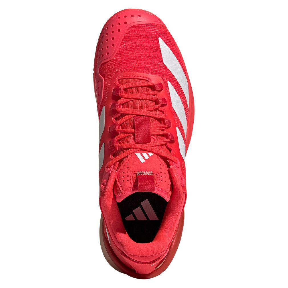 Women`s Adizero Cybersonic 2 Tennis Shoes Lucid Red and Powder Coral Footwear Adidas