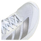 Women`s Adizero Ubersonic 5 Tennis Shoes White and Silver Metallic Footwear Adidas