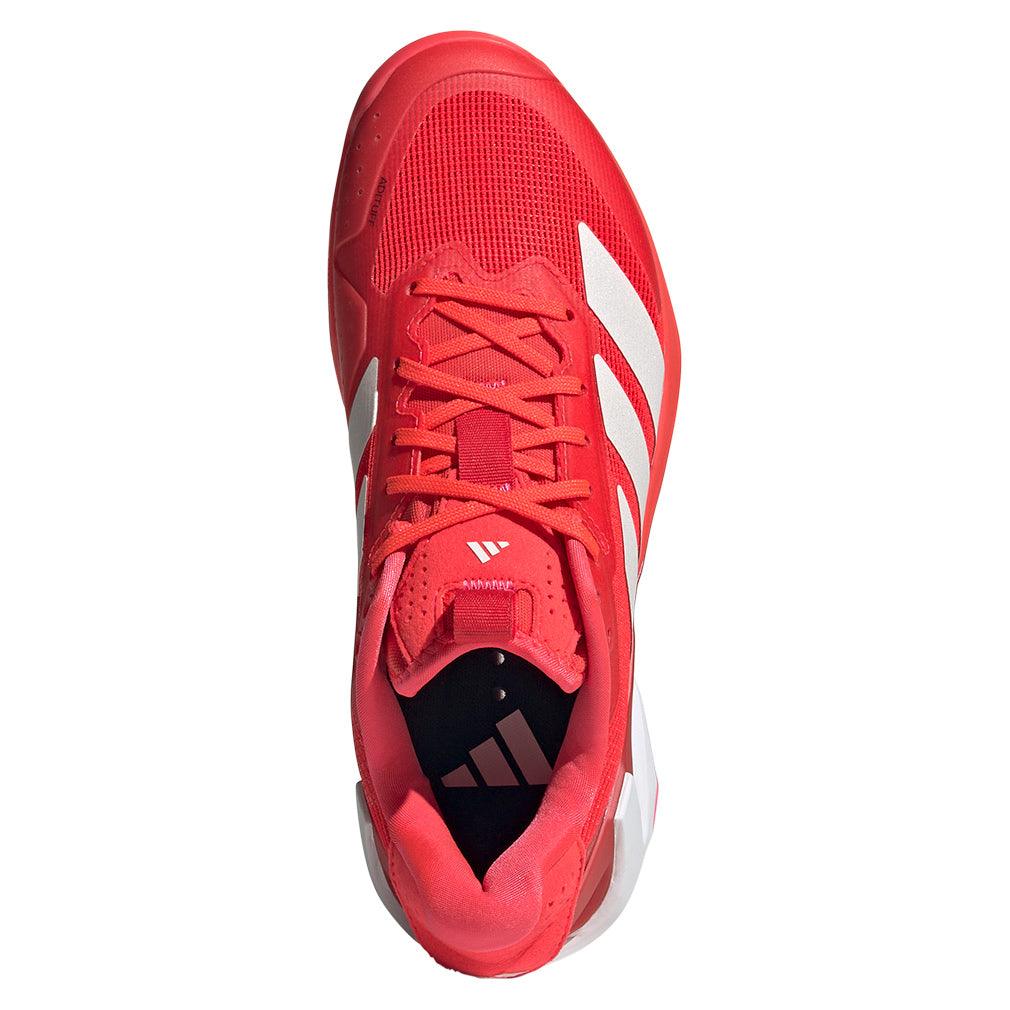 Women`s Adizero Ubersonic 5 Tennis Shoes Lucid Red and Lucid Pink Footwear Adidas