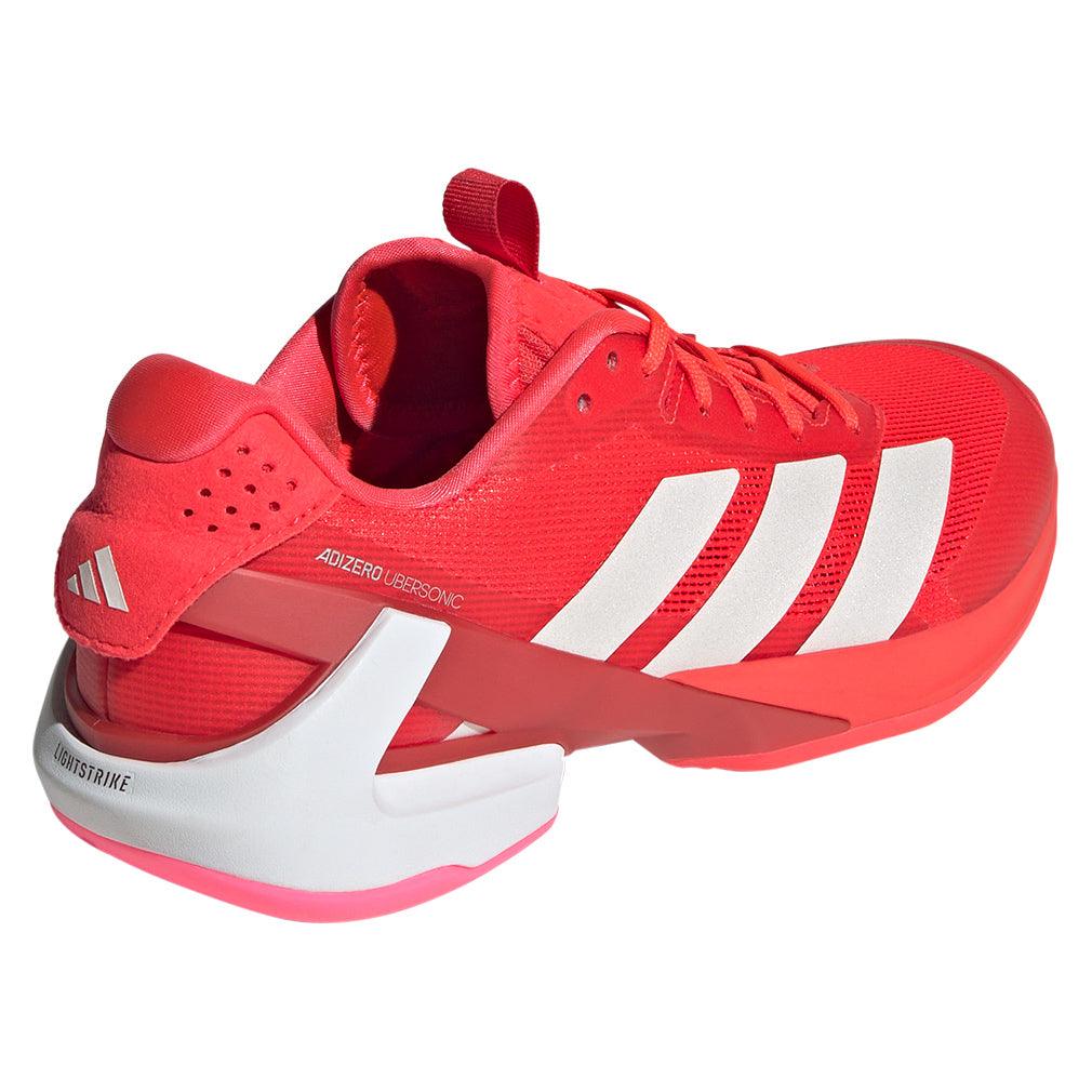 Women`s Adizero Ubersonic 5 Tennis Shoes Lucid Red and Lucid Pink Footwear Adidas