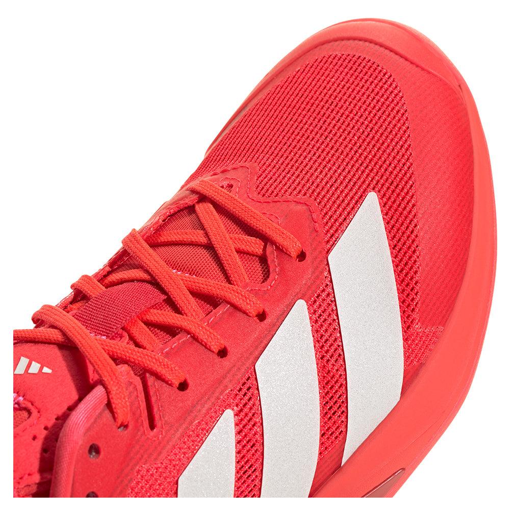 Women`s Adizero Ubersonic 5 Tennis Shoes Lucid Red and Lucid Pink Footwear Adidas