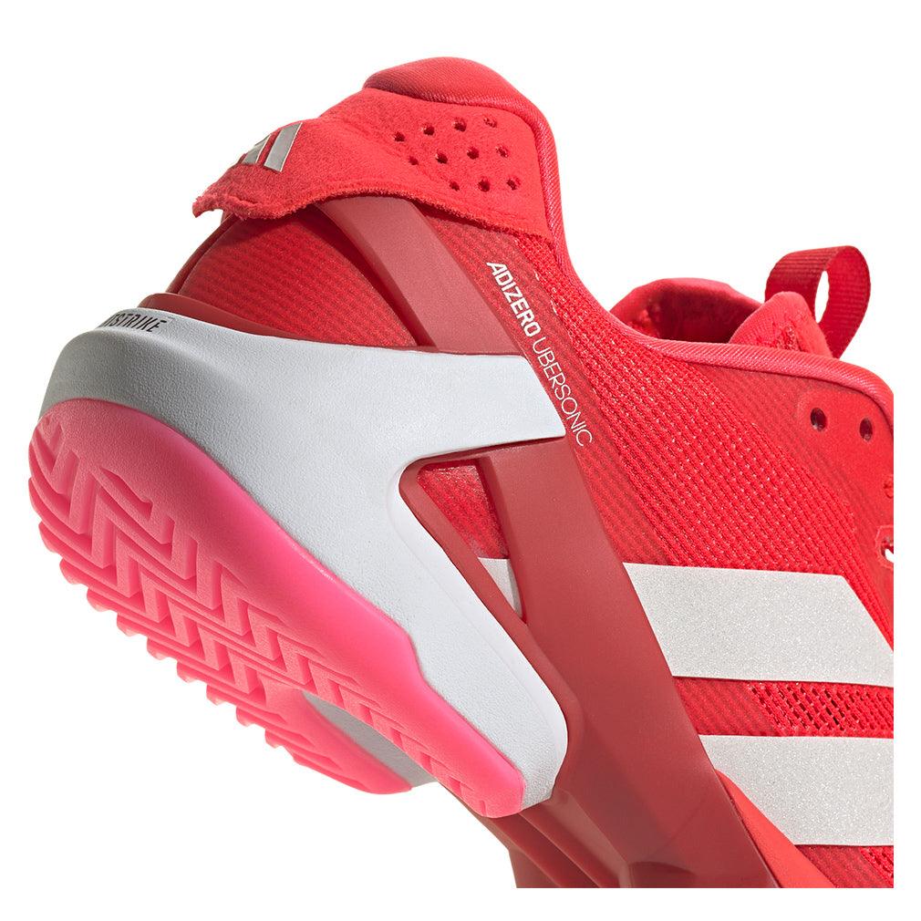 Women`s Adizero Ubersonic 5 Tennis Shoes Lucid Red and Lucid Pink Footwear Adidas