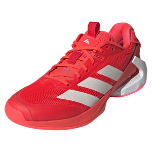 Women`s Adizero Ubersonic 5 Tennis Shoes Lucid Red and Lucid Pink Footwear Adidas