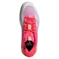 Women`s Adizero Ubersonic 5 Tennis Shoes Lucid Pink and Lucid Red Footwear Adidas