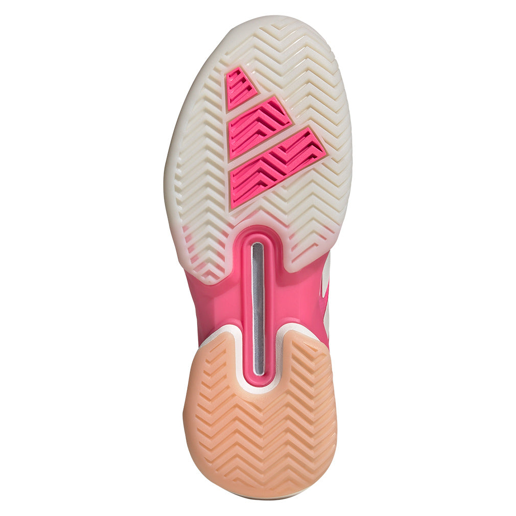 Women`s Adizero Ubersonic 5 Tennis Shoes Lucid Pink and Lucid Red Footwear Adidas