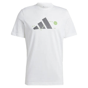 Men`s Play Graphic Tennis Top White Apparel Adidas