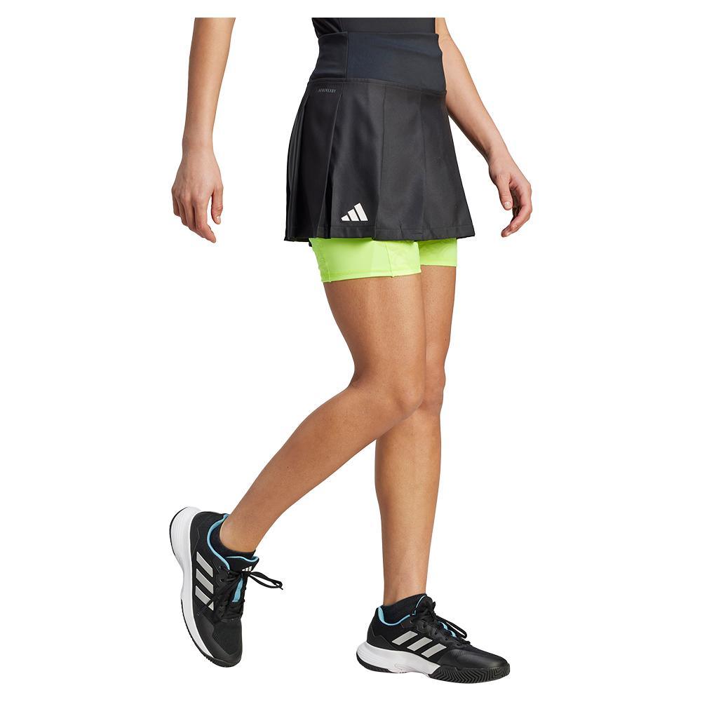 Women's Pleat Tennis Skort Black and Luclem Adidas