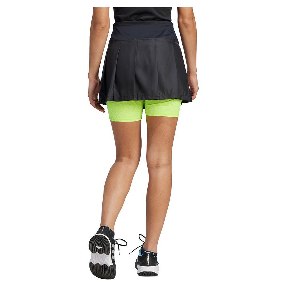 Women's Pleat Tennis Skort Black and Luclem Adidas