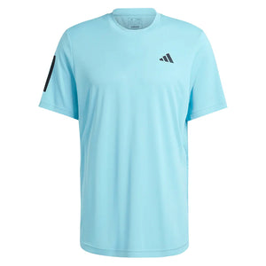 Men`s 3 Stripe Tennis Top Light Aqua Apparel Adidas