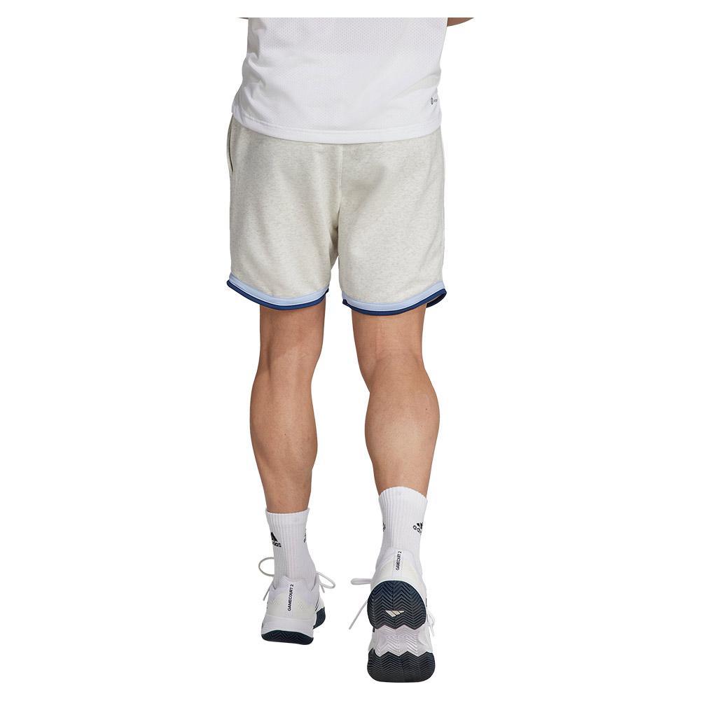 Men's Clubhouse 7 inch Premium Classic Tennis Shorts White Melange Adidas