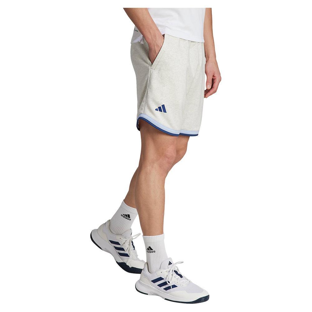 Men's Clubhouse 7 inch Premium Classic Tennis Shorts White Melange Adidas