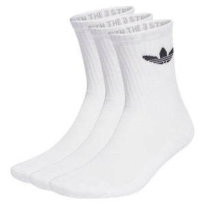 Trefoil Cushion Crew Socks 3 Pairs White Socks Adidas