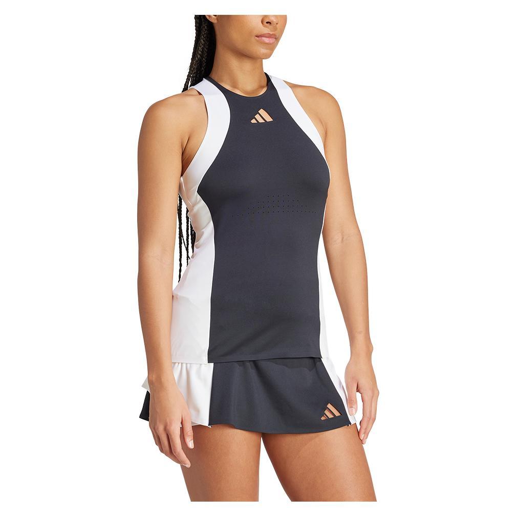 Women's Premium Tennis Tank Black and White Adidas