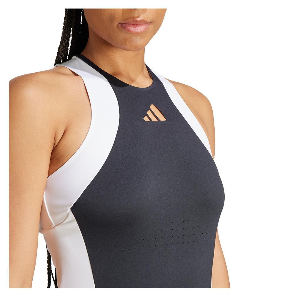 Women's Premium Tennis Tank Black and White Adidas