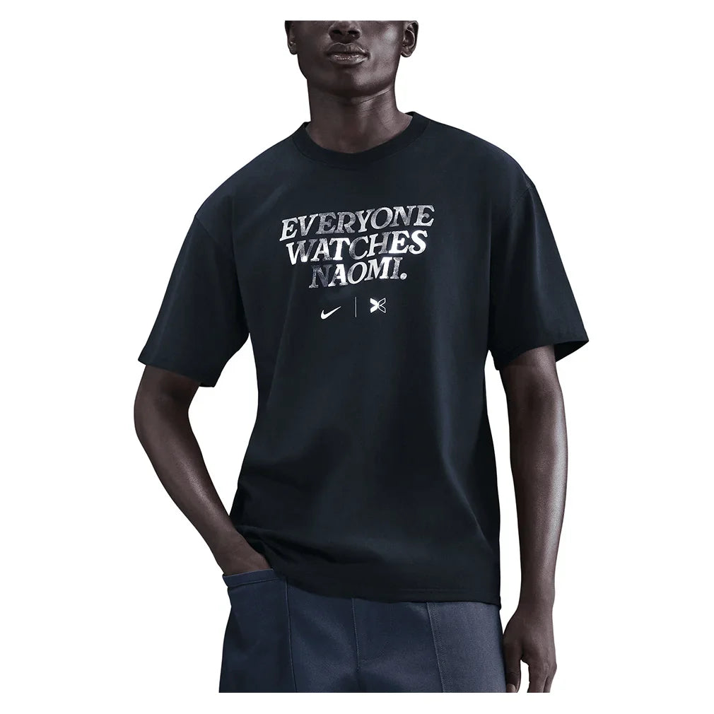 Men`s Naomi Osaka Tennis T-Shirt Black Apparel Nike