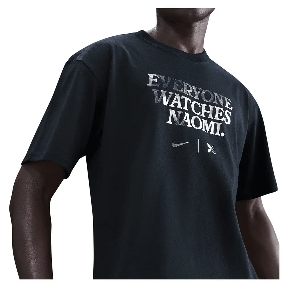 Men`s Naomi Osaka Tennis T-Shirt Black Apparel Nike