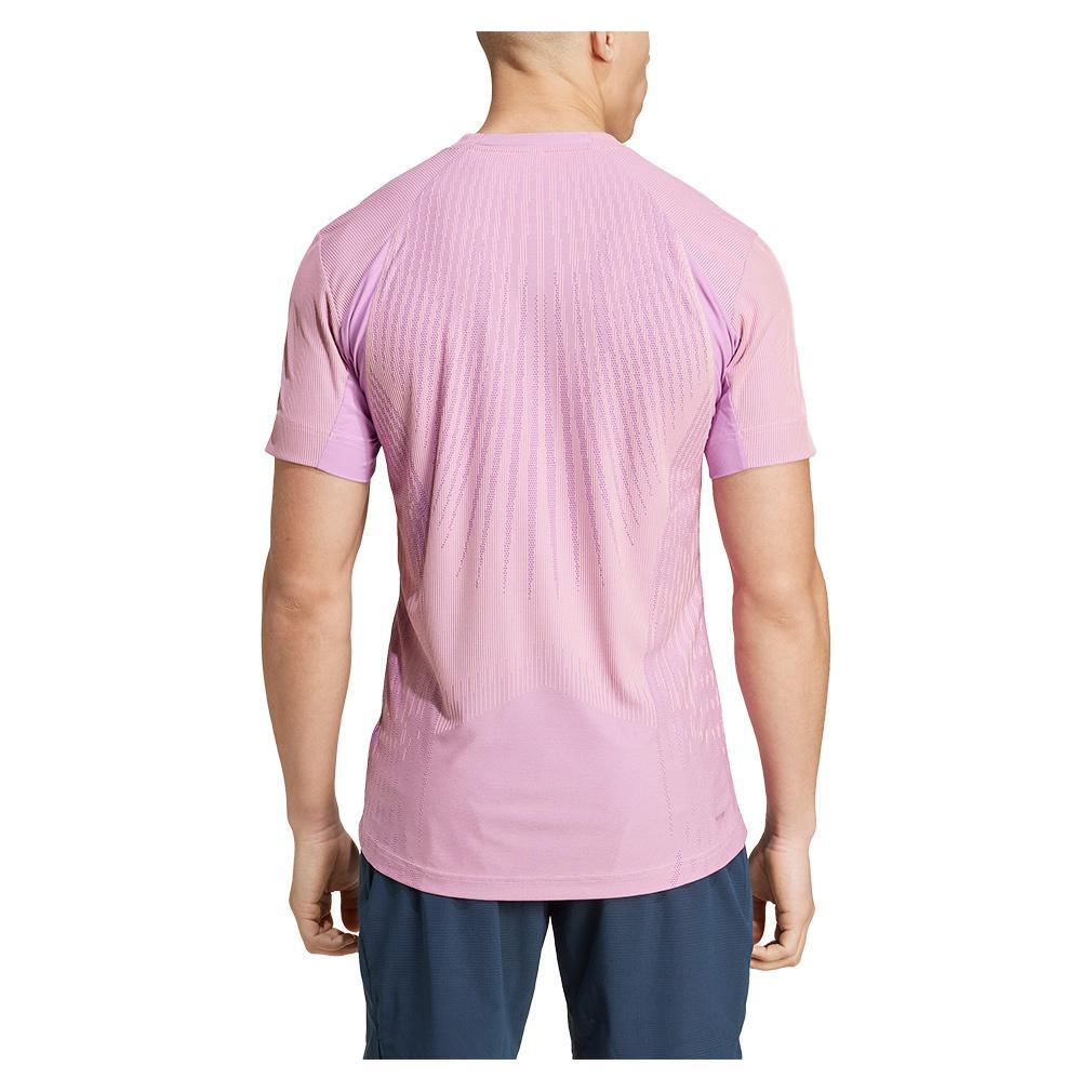Mens Pro Airchill Tennis Top Semi Pink Spark and Preloved Purple Apparel Adidas