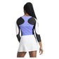 Womens Heat.RDY 3/4 Long Sleeve Tennis Top Cobalt Blue and Black Apparel Adidas