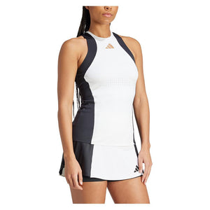 Women's Premium Tennis Tank White and Black Adidas