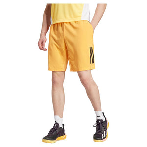 Men's Club 3 Stripe 9 inch Tennis Short Hazy Orange Adidas
