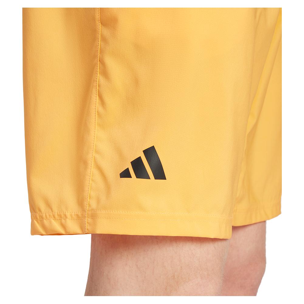 Men's Club 3 Stripe 9 inch Tennis Short Hazy Orange Adidas
