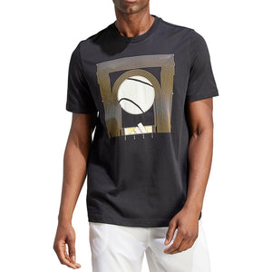 Men's Arc De Ball Graphic Tennis Tee Black Adidas