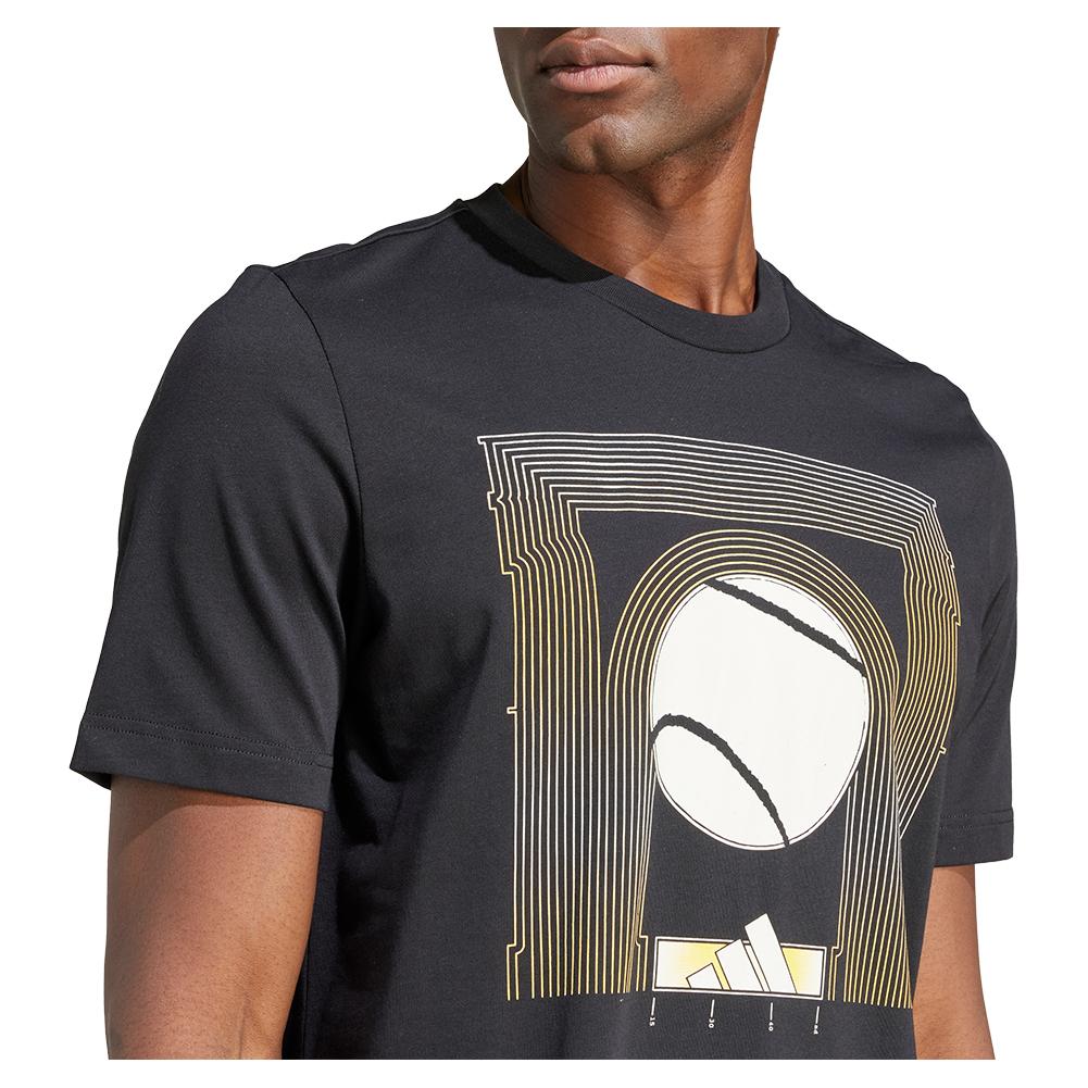 Men's Arc De Ball Graphic Tennis Tee Black Adidas
