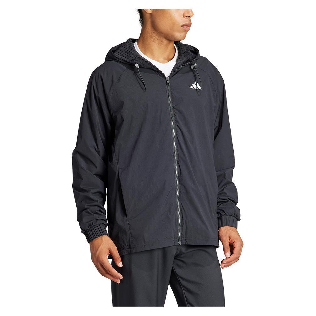 Men's Cover-Up Pro Tennis Jacket Black Adidas