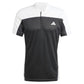 Men's Heat.RDY Freelift Henley Pro Tennis Top Black and White Adidas