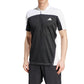 Men's Heat.RDY Freelift Henley Pro Tennis Top Black and White Adidas