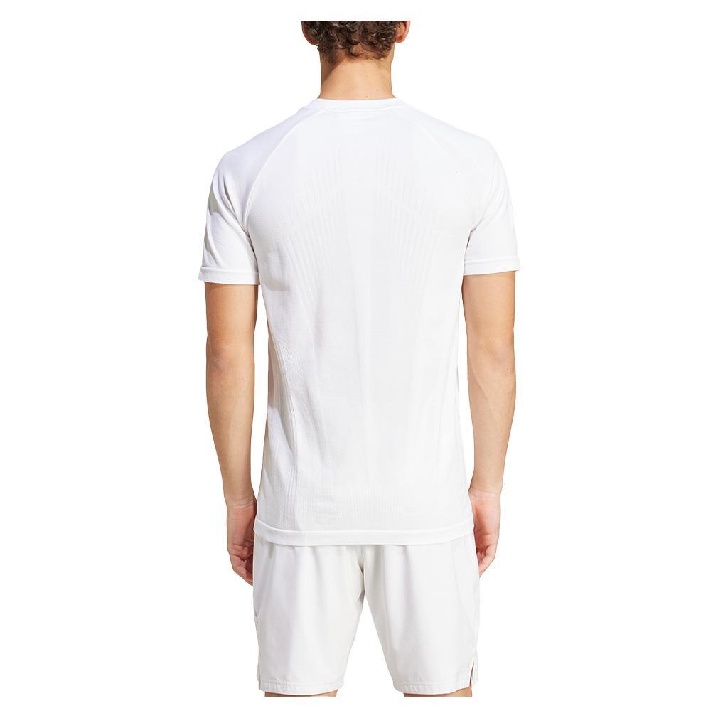 Mens Pro Seamless Tennis Top White Apparel Adidas