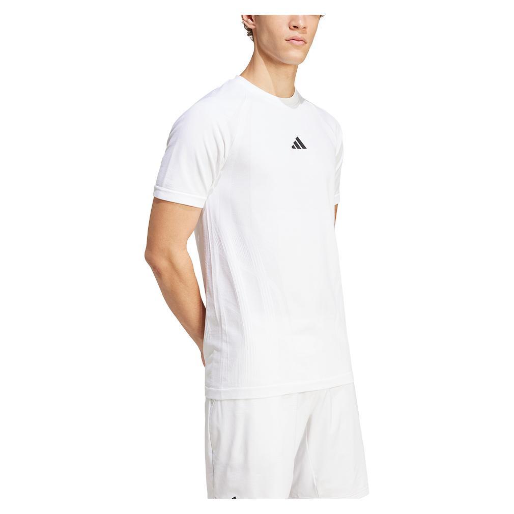 Mens Pro Seamless Tennis Top White Apparel Adidas