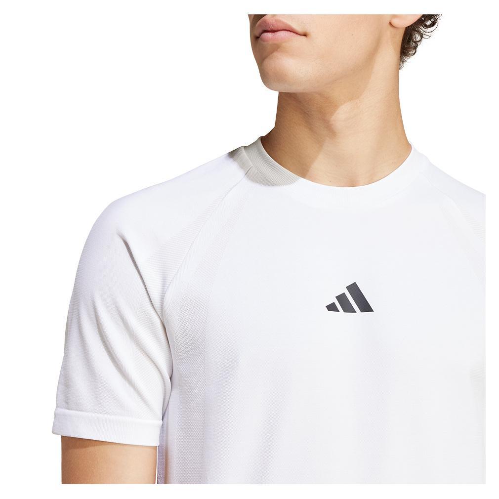 Mens Pro Seamless Tennis Top White Apparel Adidas