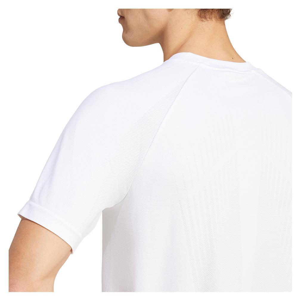 Mens Pro Seamless Tennis Top White Apparel Adidas